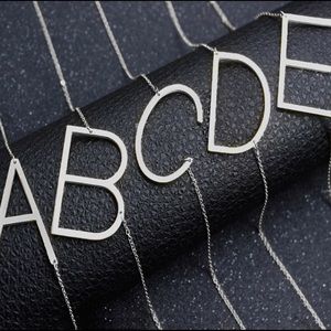 Silver Maxi Initial Necklace
